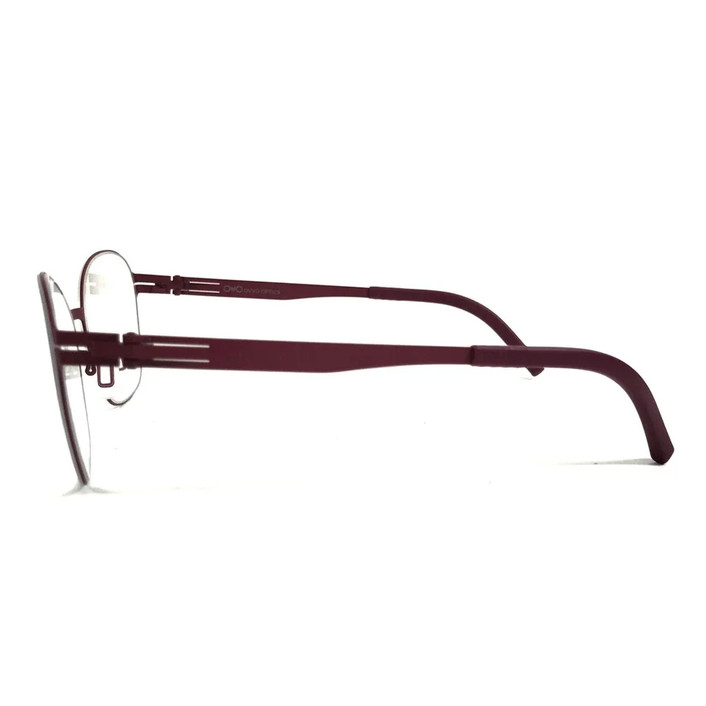Ovvo Optics Eyeglasses Frames 3891 c5700 Burgundy Butterfly Wire Rim 52-18-135